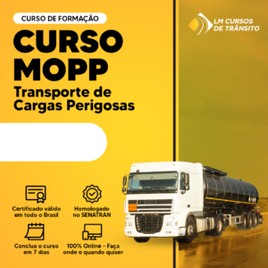 Formação: Curso MOPP - Condutores de Veículos de Transporte de Produtos Perigosos